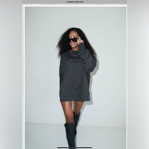 Light Grey Super Soft Oversized Paparazzi from Japan Sweatshirt Dress